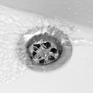 Water going down a drain