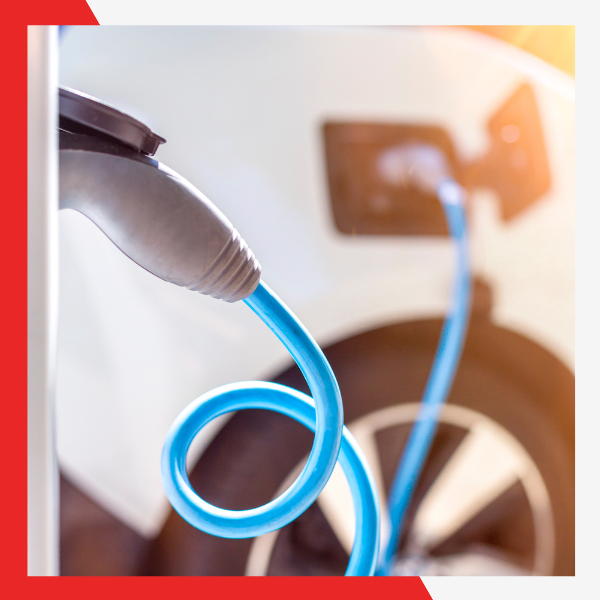 ev charger plugged into vehicle