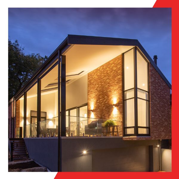lit up home