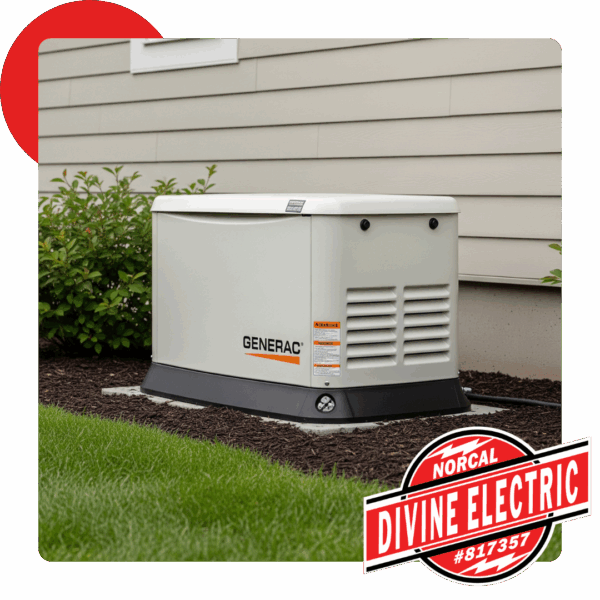 Generac generator outside a house
