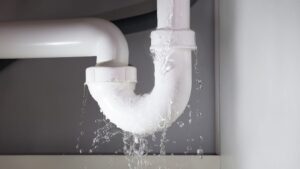 water leaking under sink