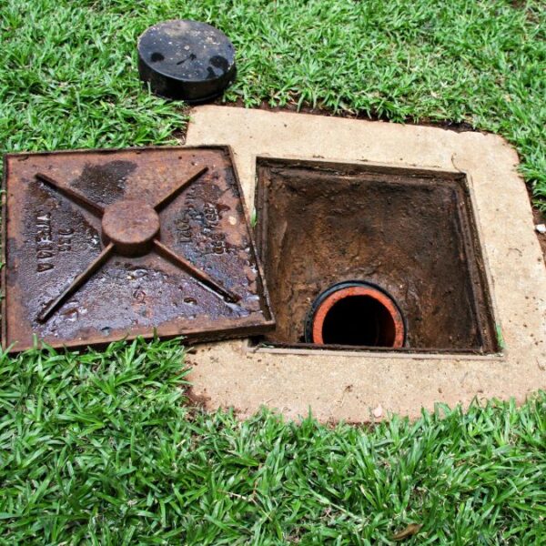 open sewer system grate