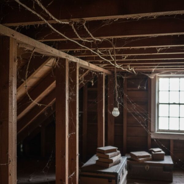 Knob-and-tube wiring in a home.