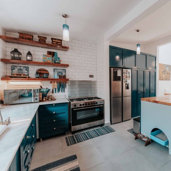 Kitchen with modern appliances.