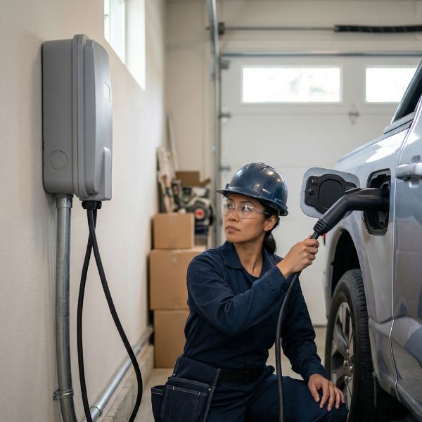electrician and electric vehicle