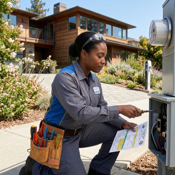 electrician and electrical box
